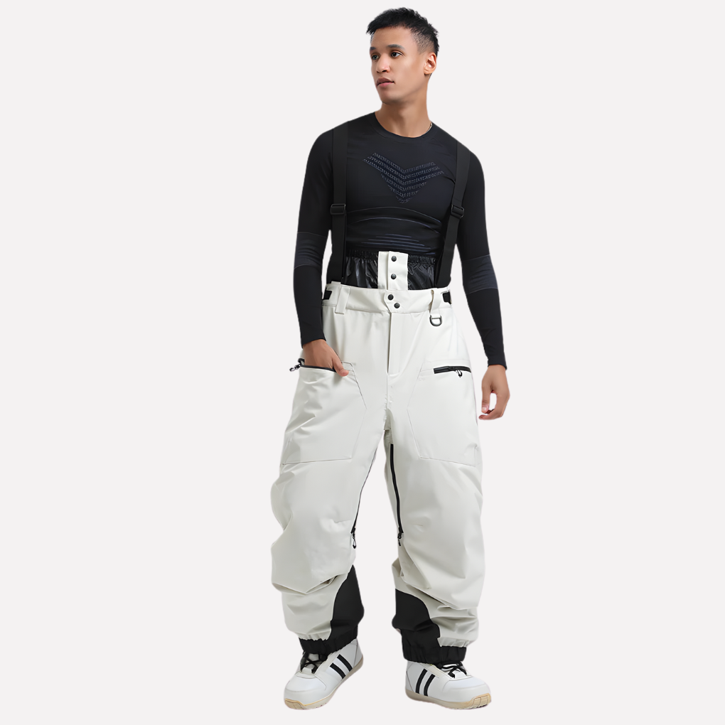 Heren Cargo Snow Bibs Pants