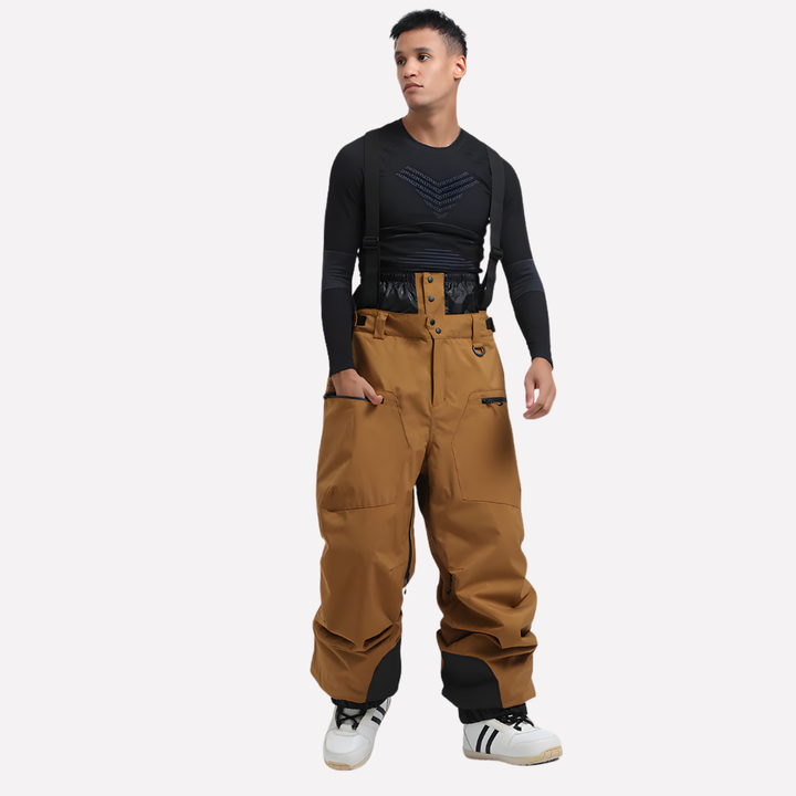 Heren Cargo Snow Bibs Pants