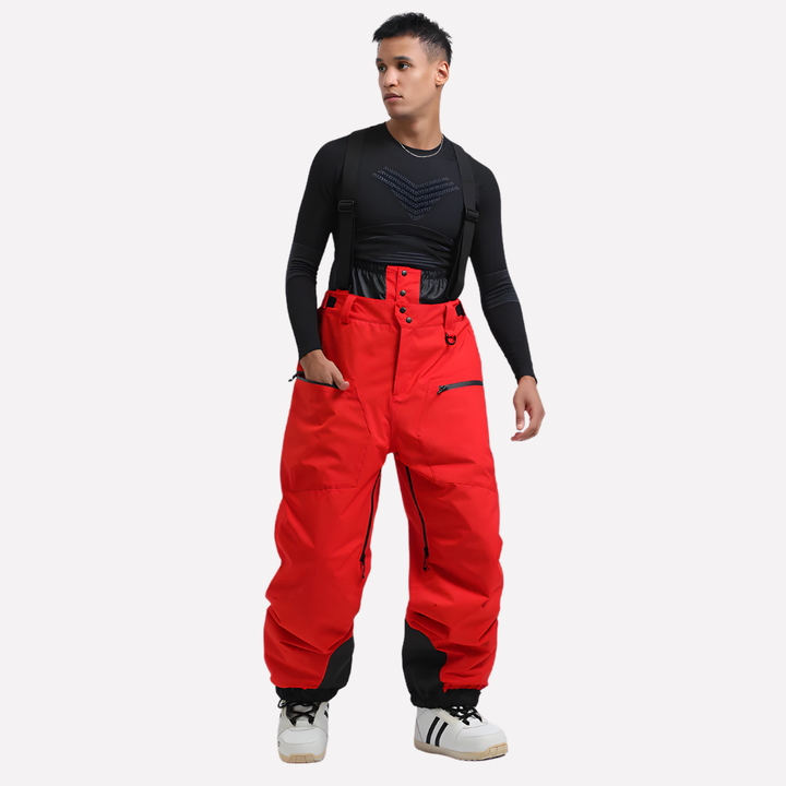 Heren Cargo Snow Bibs Pants