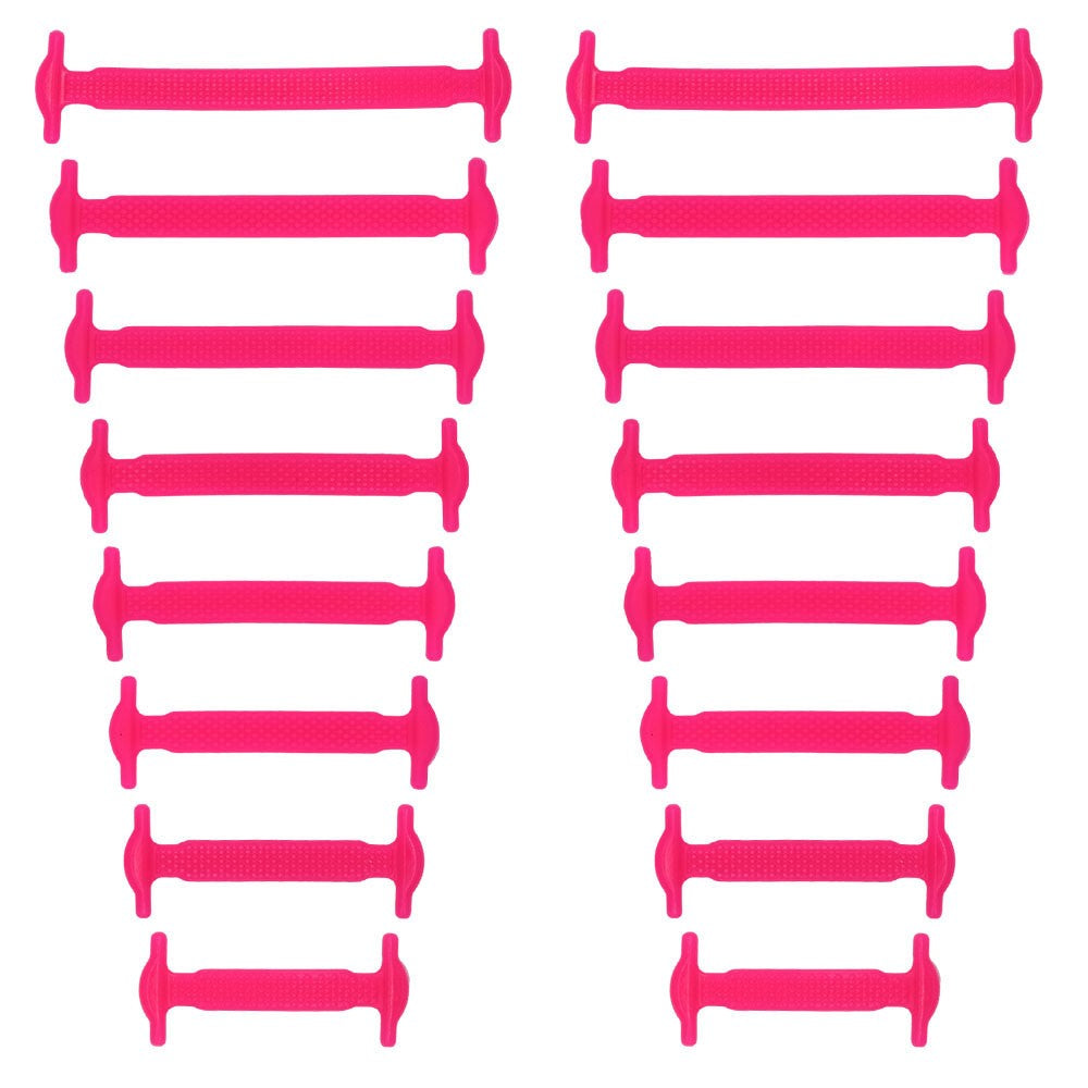 16Pcs/Set silicone elastic no tie shoelaces