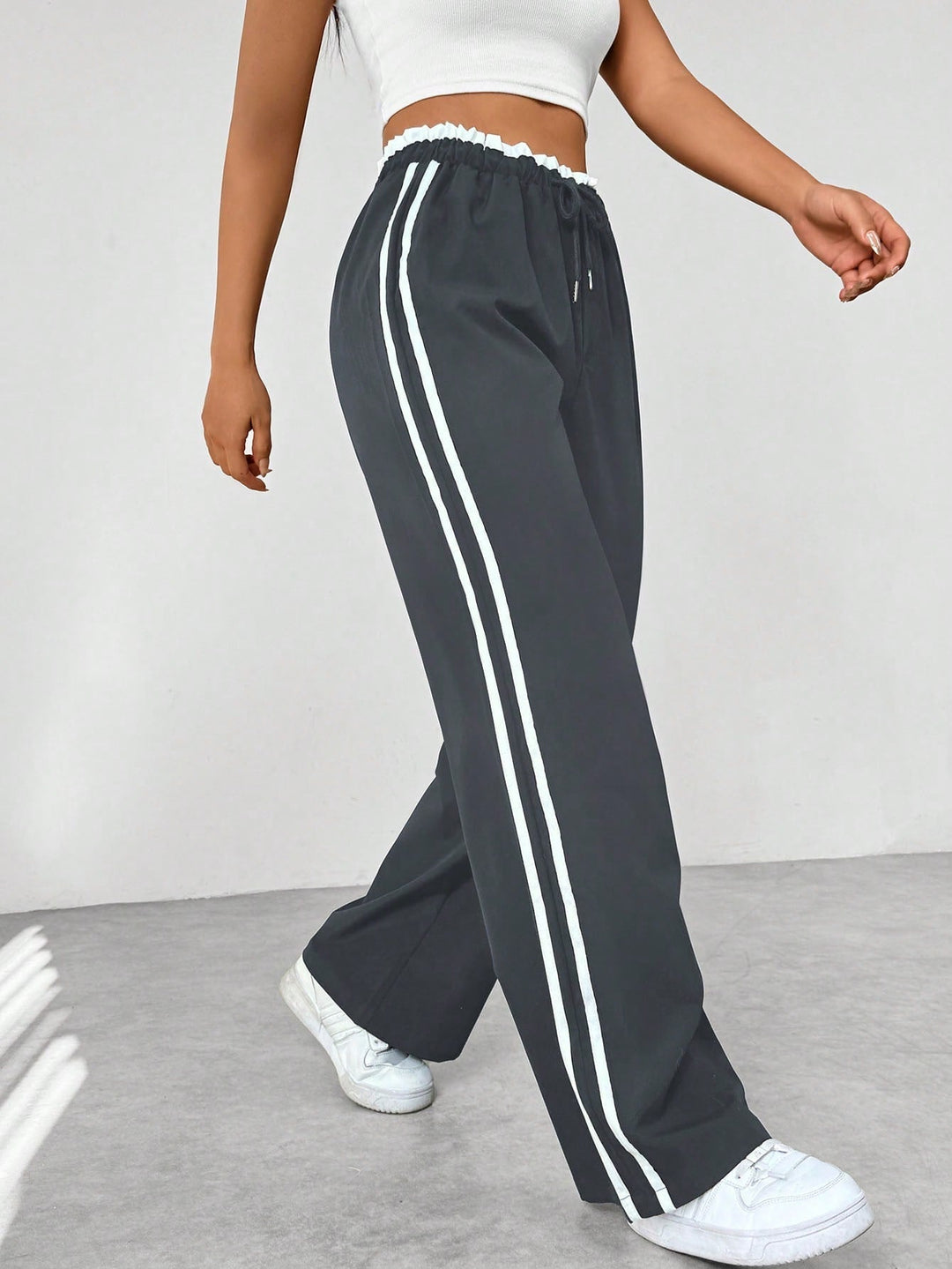 Trend | Sportieve wide-leg broek