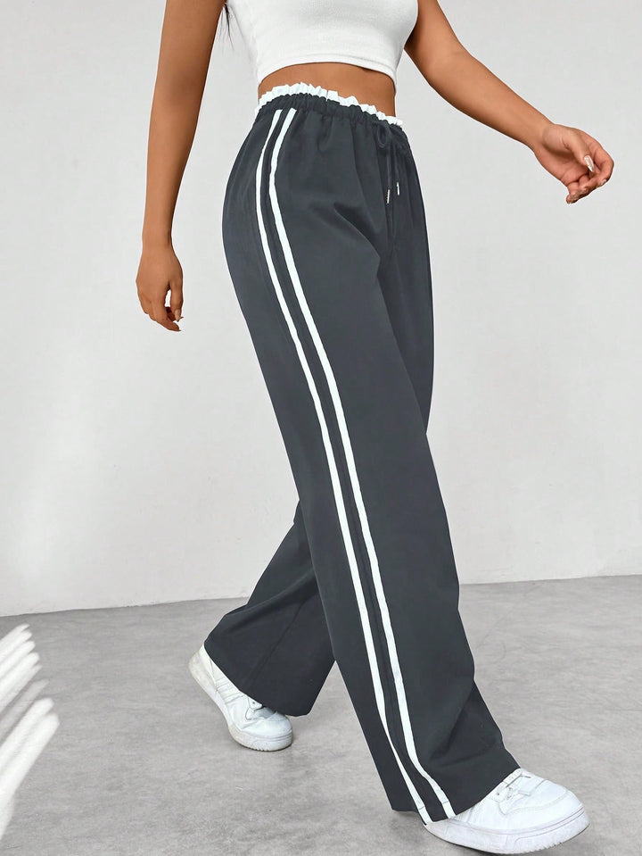 Trend | Sportieve wide-leg broek