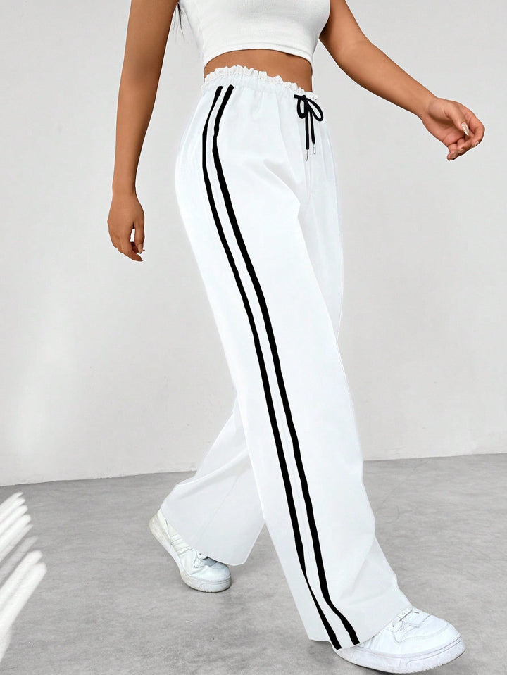 Trend | Sportieve wide-leg broek