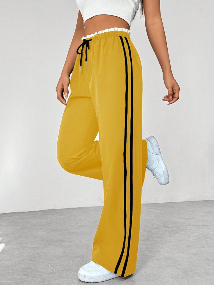 Trend | Sportieve wide-leg broek