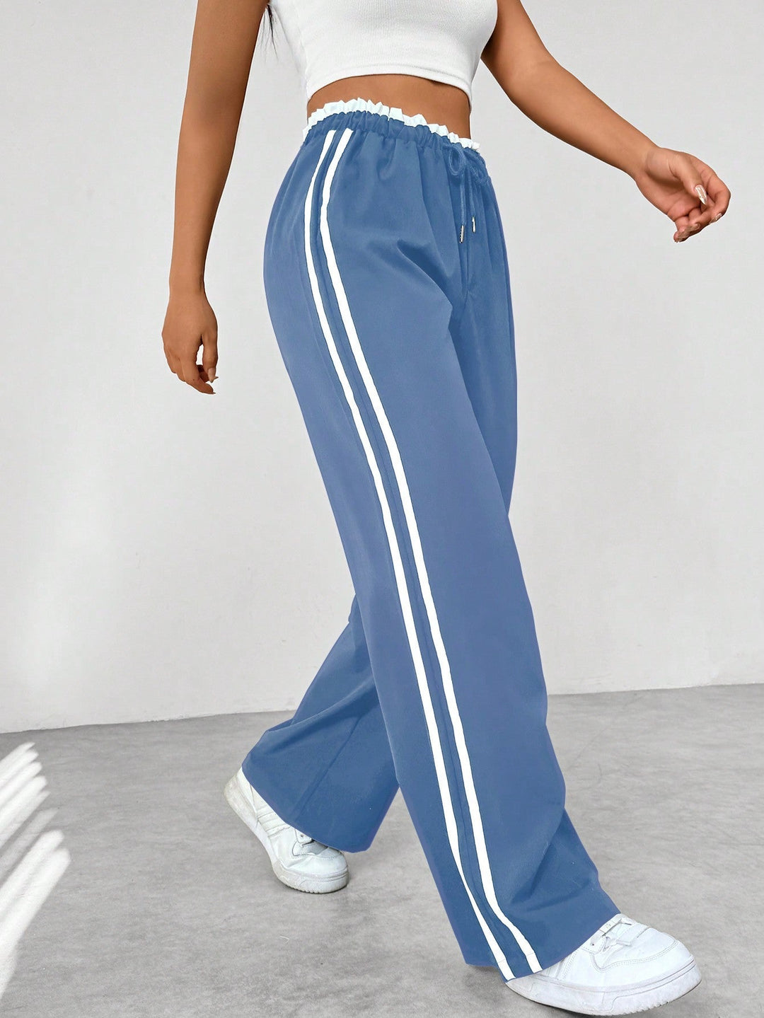 Trend | Sportieve wide-leg broek