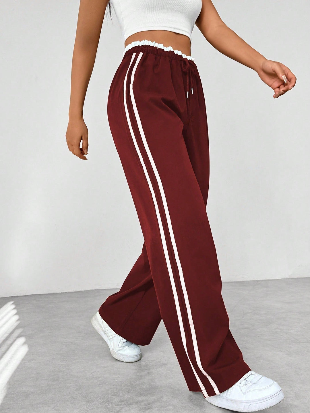 Trend | Sportieve wide-leg broek