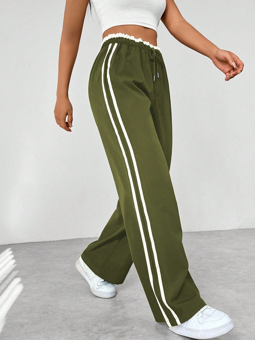 Trend | Sportieve wide-leg broek