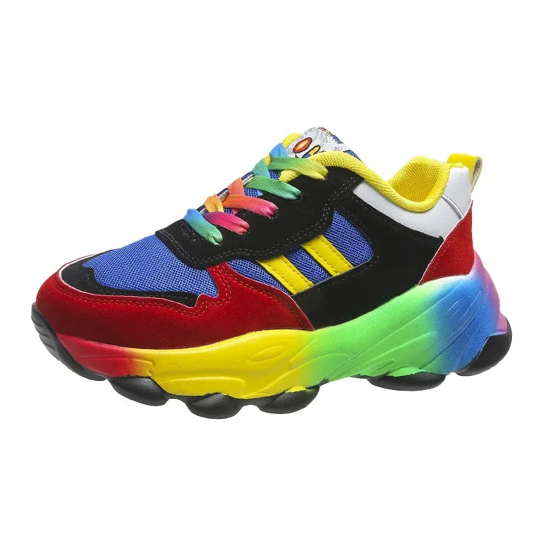 DraftStep – Trendy Multicolor Sneakers met Chunky Zool