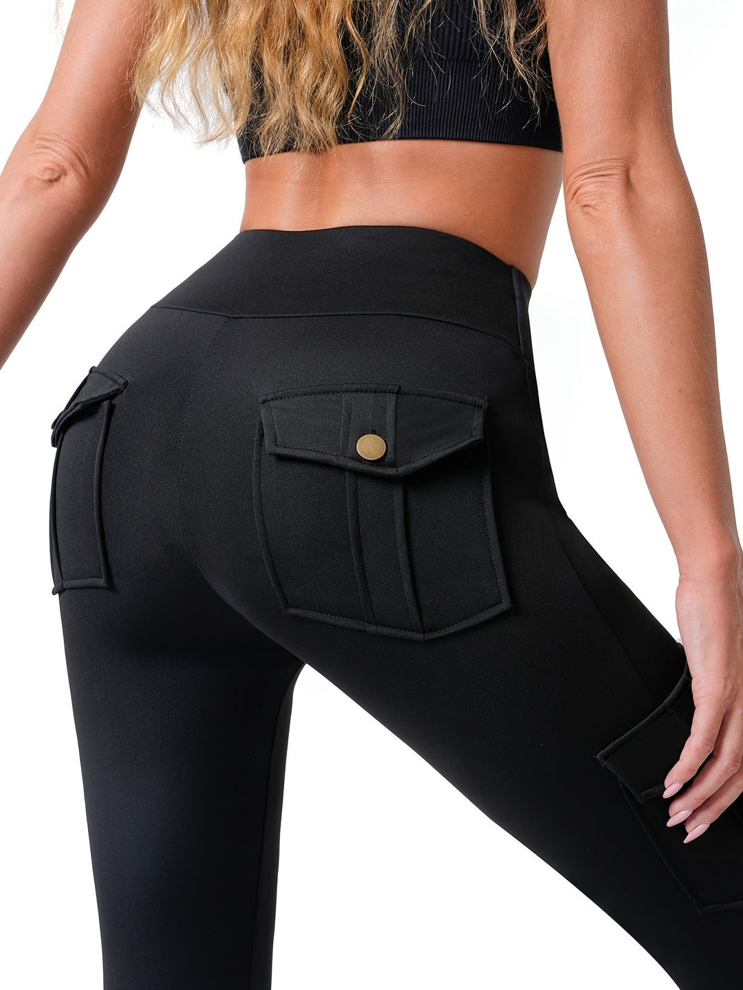 Fay | Modieuze stretch yoga-legging met hoge taille en meerdere zakken