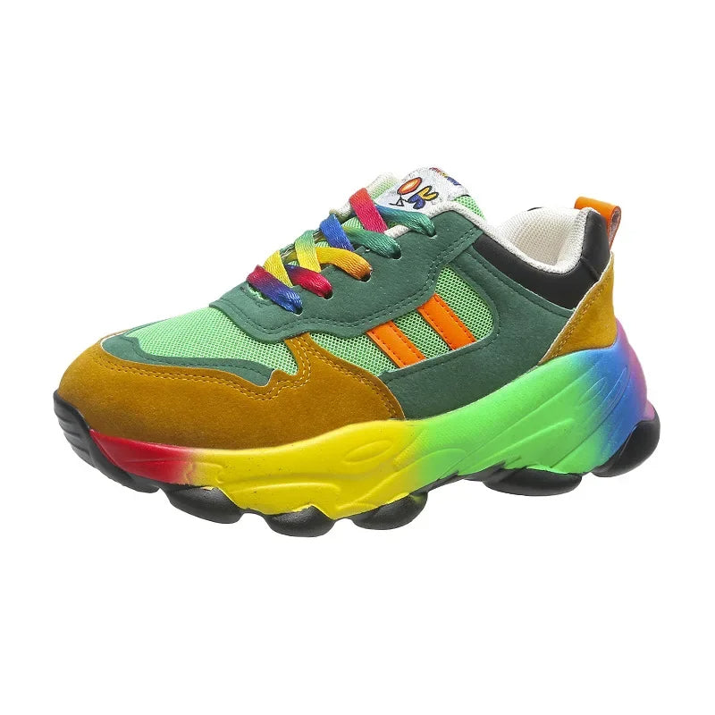 DraftStep – Trendy Multicolor Sneakers met Chunky Zool