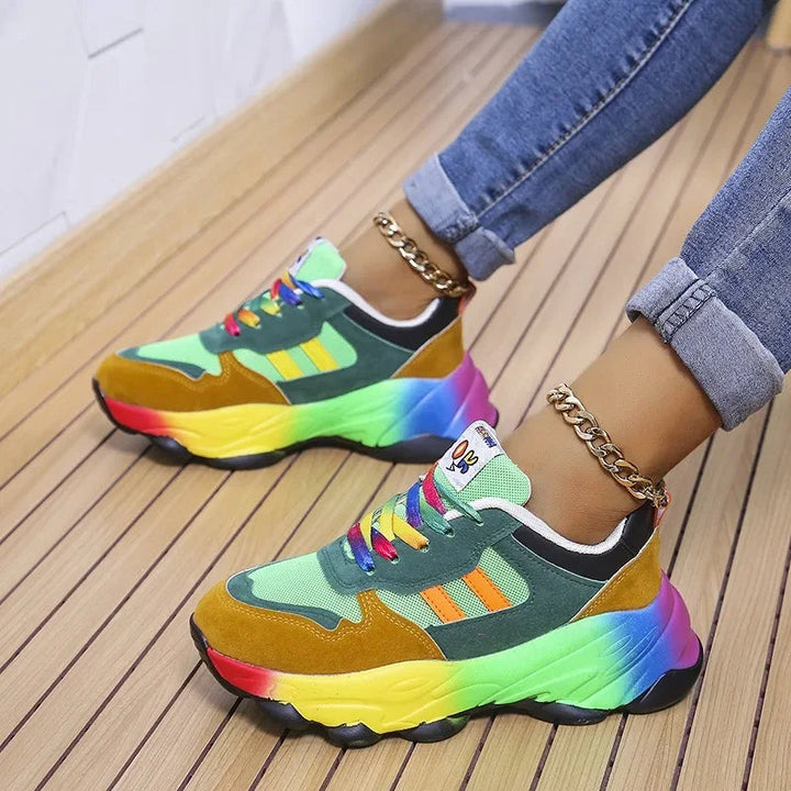 DraftStep – Trendy Multicolor Sneakers met Chunky Zool