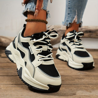 Stijlvolle Dames Sneakers Met Hoge Zool
