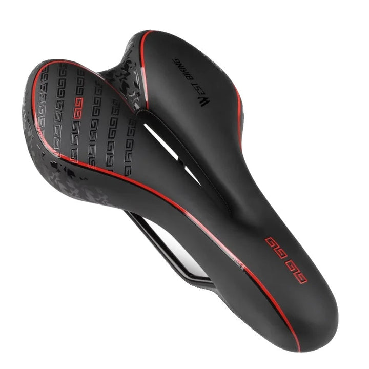 Premium Bike Saddle | Gel Comfort Technology with Red Accent