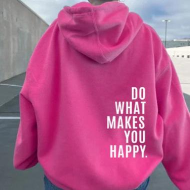 Hoodie met Motiverende Print voor Dames