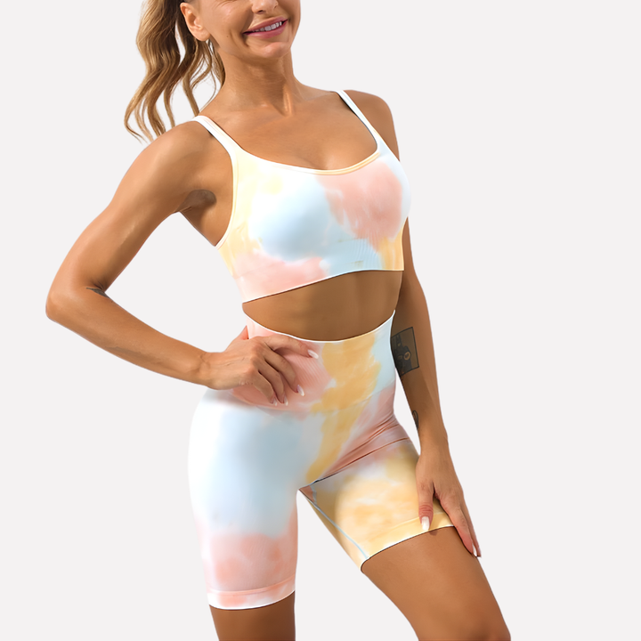 Dames Tie-Dyed Workout Set