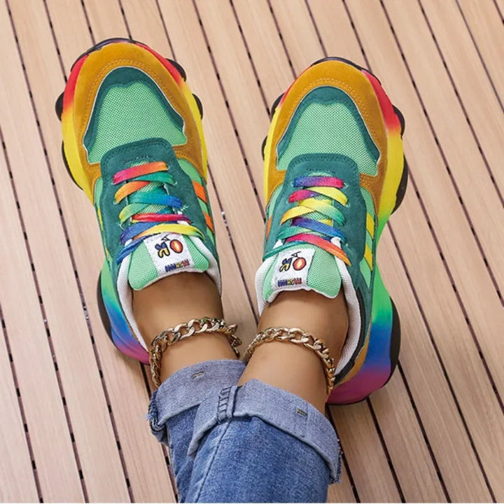 DraftStep – Trendy Multicolor Sneakers met Chunky Zool