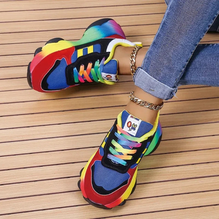 DraftStep – Trendy Multicolor Sneakers met Chunky Zool
