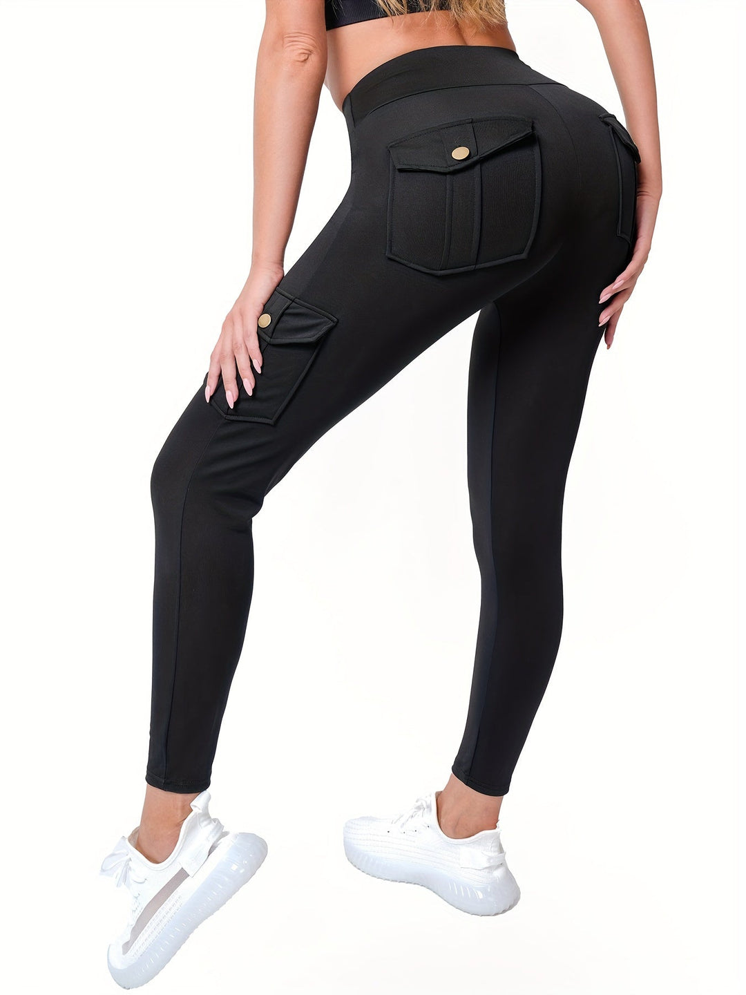 Fay | Modieuze stretch yoga-legging met hoge taille en meerdere zakken