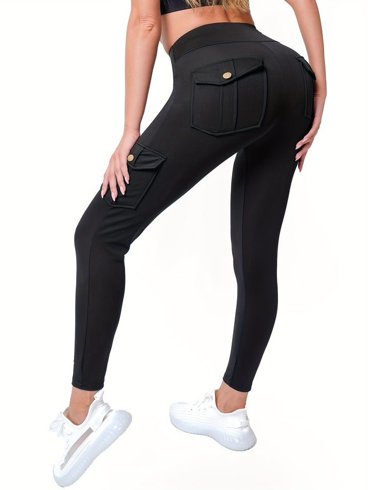 Fay | Modieuze stretch yoga-legging met hoge taille en meerdere zakken