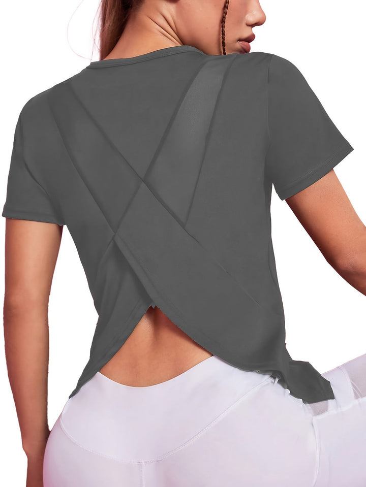 Lotte | Sneldrogend dames sportshirt met korte mouwen en ademende mesh-contrast