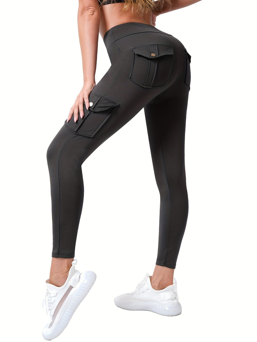 Fay | Modieuze stretch yoga-legging met hoge taille en meerdere zakken