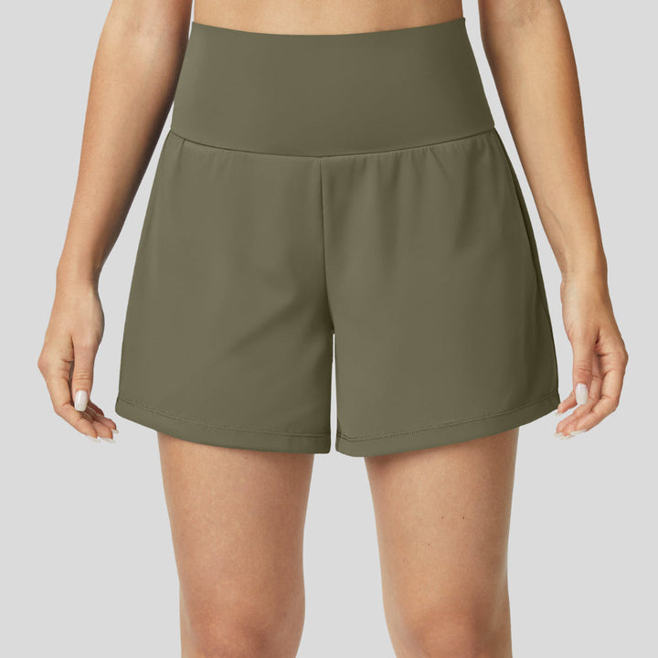 Yogashorts met hoge taille