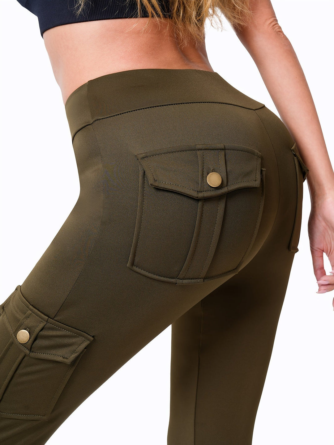 Fay | Modieuze stretch yoga-legging met hoge taille en meerdere zakken