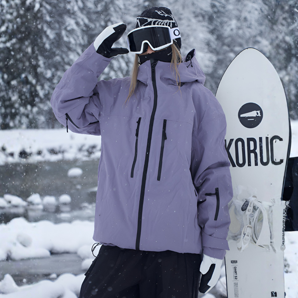 Ruimvallende sneeuwjas voor dames