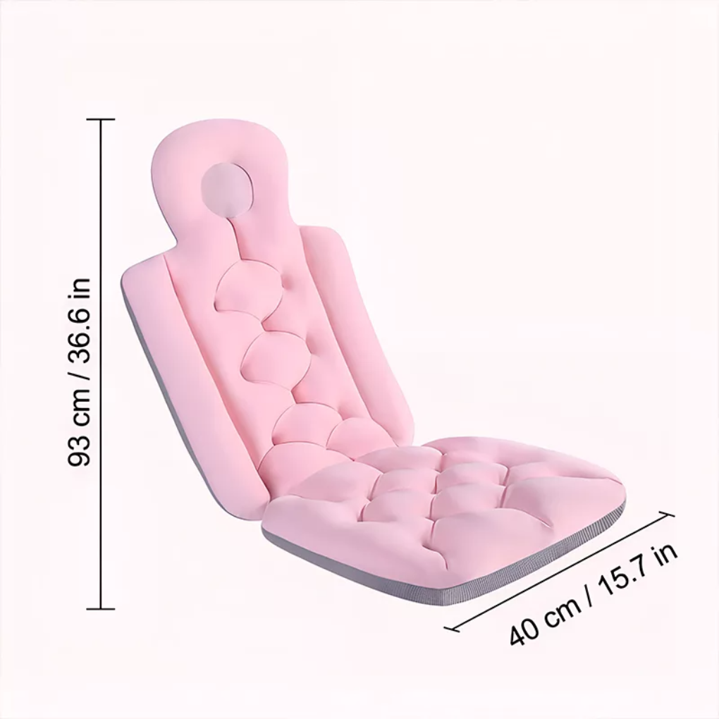 Volledig lichaamsbadkussen met hoofdsteun