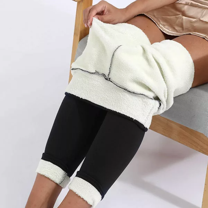 Fleece legging met hoge taille