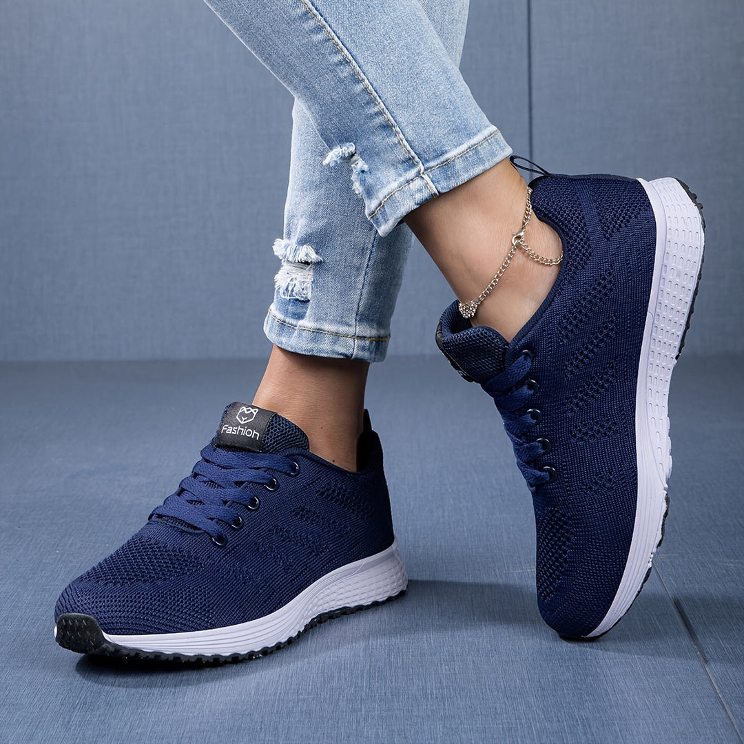 Dames Sneakers Met Vetersluiting en Ademend Ontwerp Voor Sport en Vrije Tijd