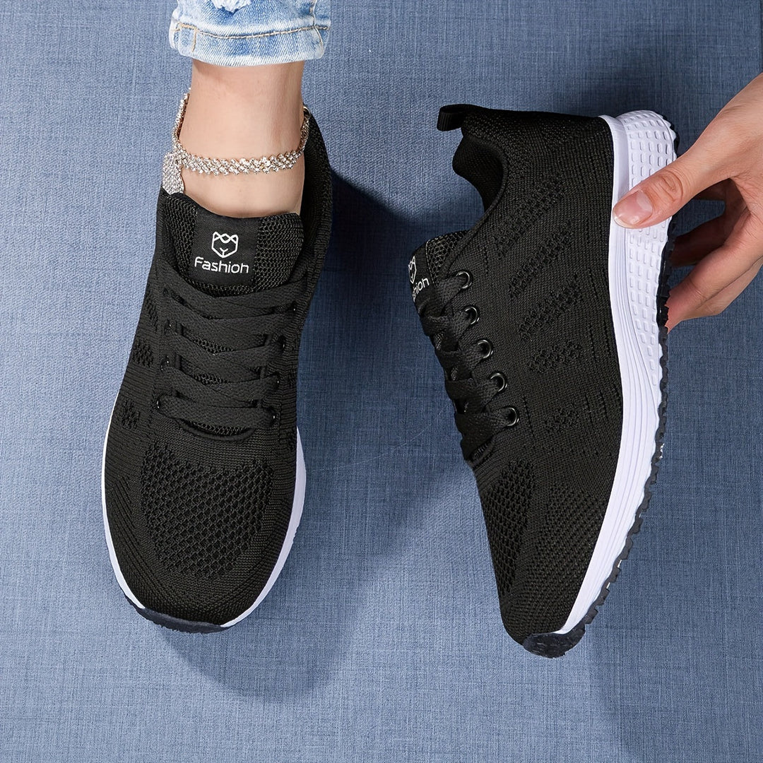 Dames Sneakers Met Vetersluiting en Ademend Ontwerp Voor Sport en Vrije Tijd
