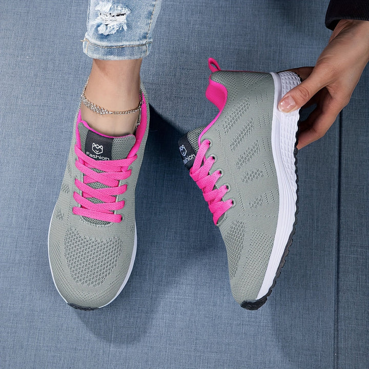 Dames Sneakers Met Vetersluiting en Ademend Ontwerp Voor Sport en Vrije Tijd