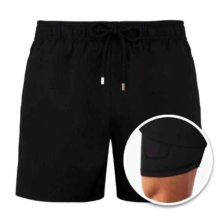 2-in-1 Sport Zwemshort | Met Binnenbroek & Zak | Sneldrogend