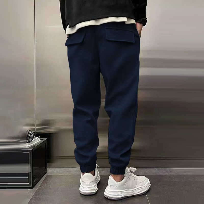 Heren Joggingbroek met Nauwsluitende Pijpen en Achterzakken