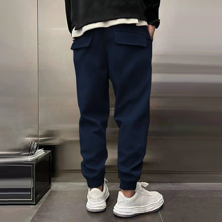 Heren Joggingbroek met Nauwsluitende Pijpen en Achterzakken