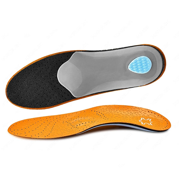 Leren Orthopedische Inlegzolen met Ondersteuning van de Voetboog