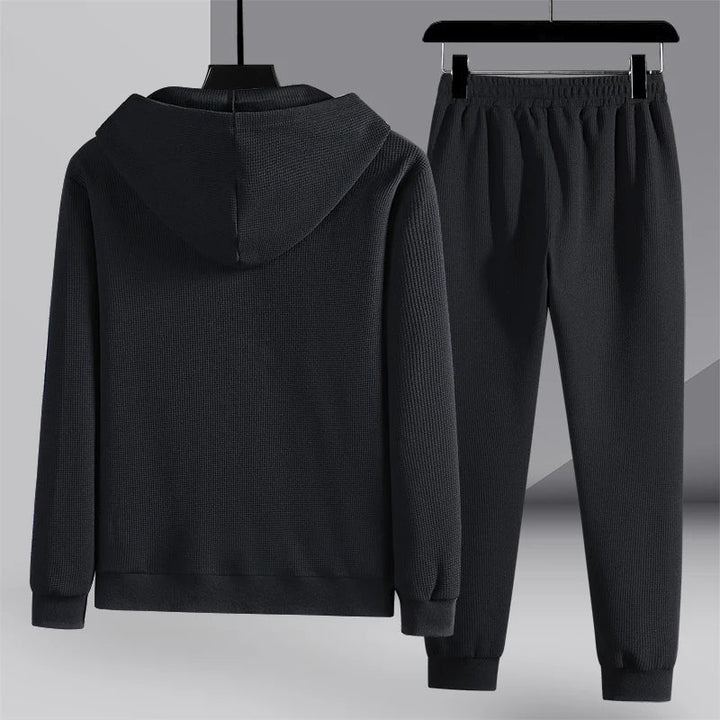 Nordic Knit Joggingpak | Gevoerde Hoodie Set | Warm & Modern Comfort