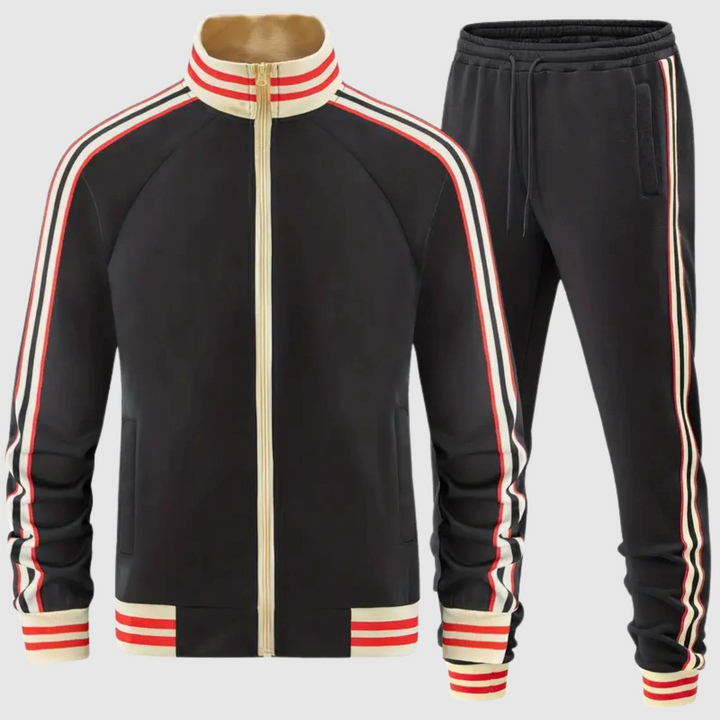 Retro Trainingspak Heren | 2-Delig Set | Sportief met Strependesign