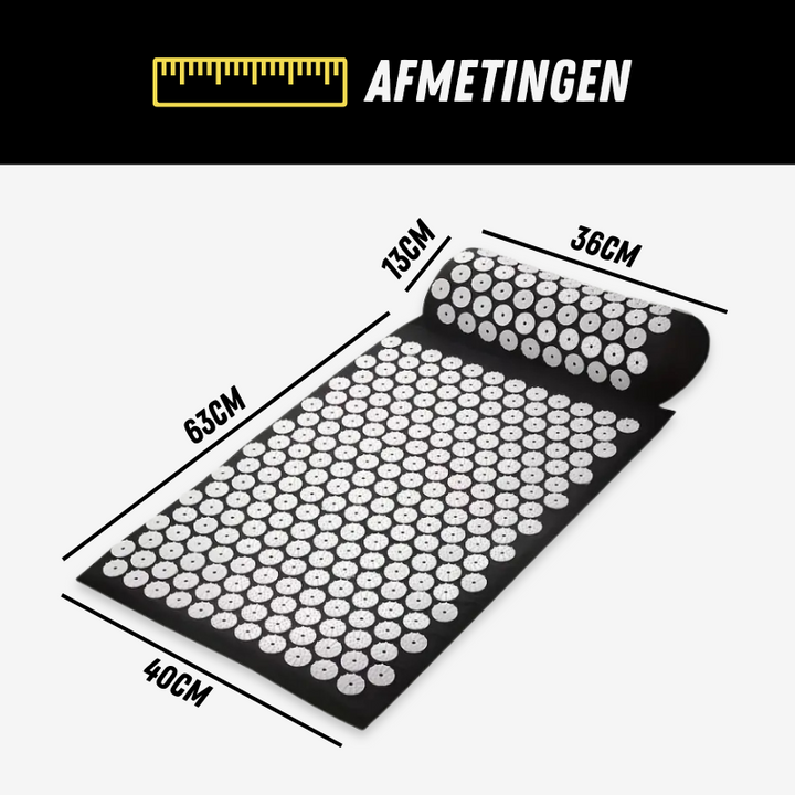 Premium Acupressuur Spijkermat met Kussen voor Diepe Ontspanning, Stress- en Pijnverlichting