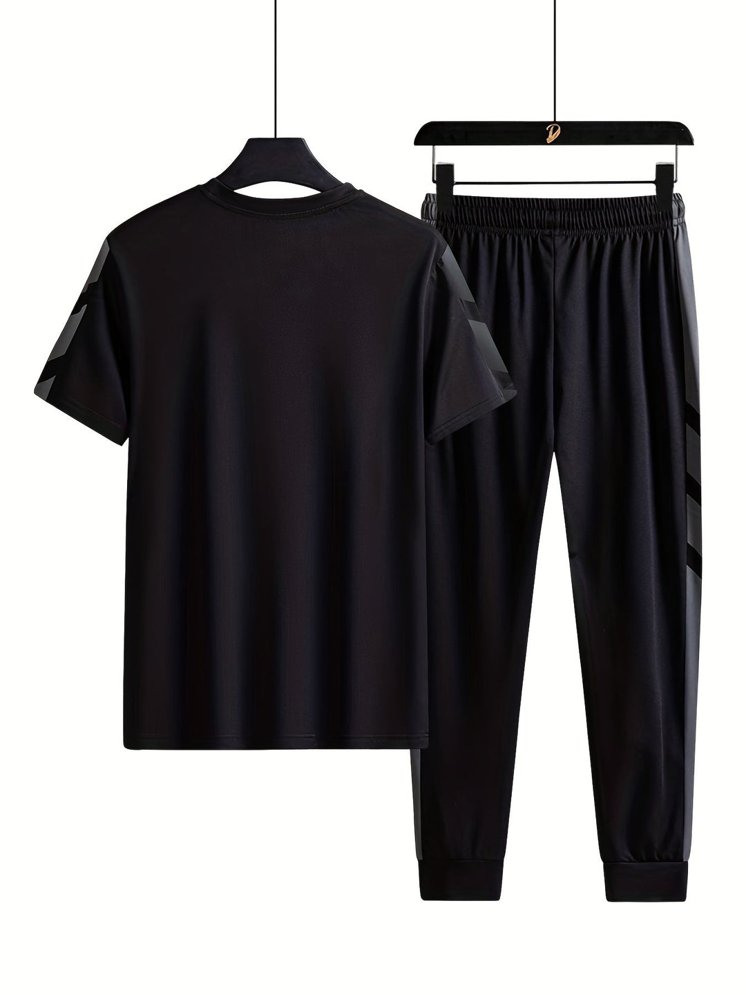Tech Stretch Sport Set | Athleisure T-shirt & Jogger | Minimal Power Look