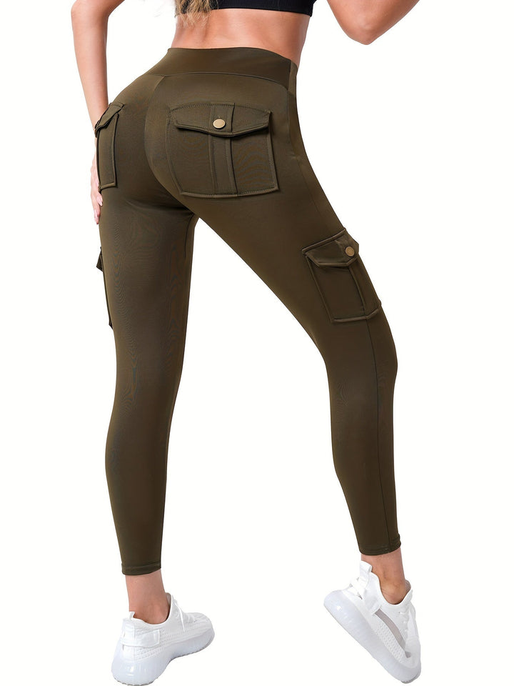 Fay | Modieuze stretch yoga-legging met hoge taille en meerdere zakken
