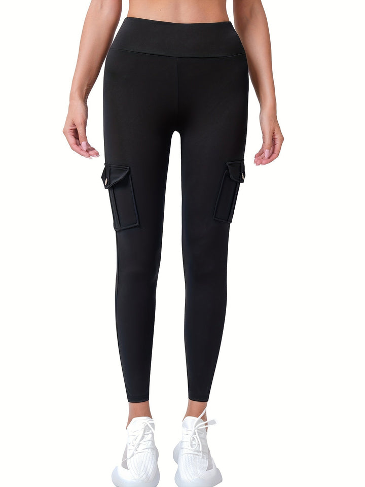 Fay | Modieuze stretch yoga-legging met hoge taille en meerdere zakken