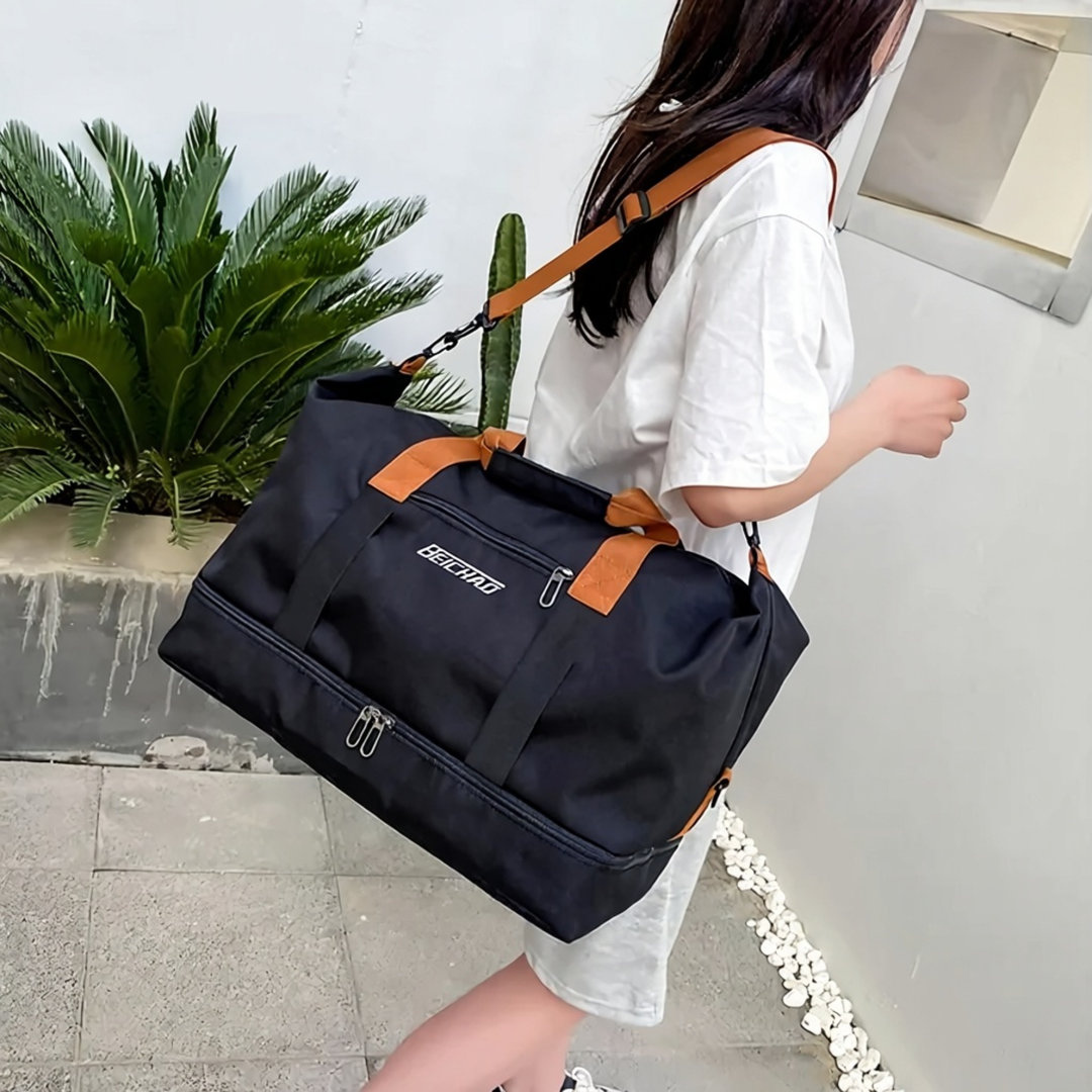 Travel Gym Bag – Portable Duffle for Fitness Short Trips and Carry-On Use