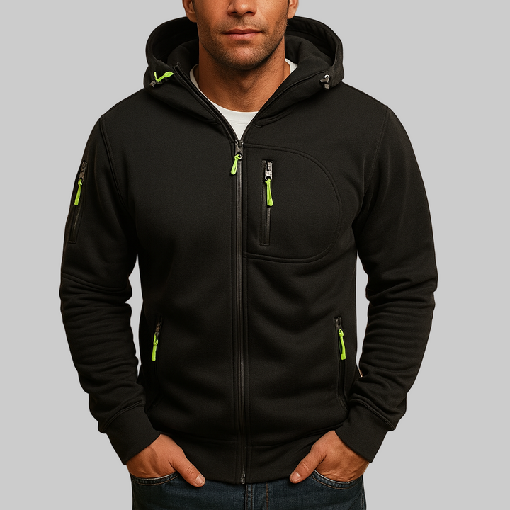 Heren hoodie met rits en capuchon | Bram