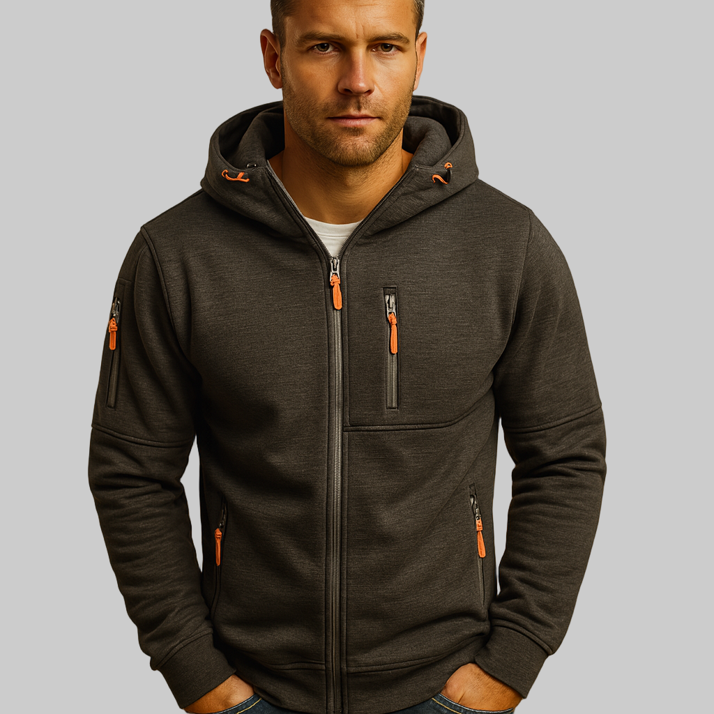 Heren hoodie met rits en capuchon | Bram
