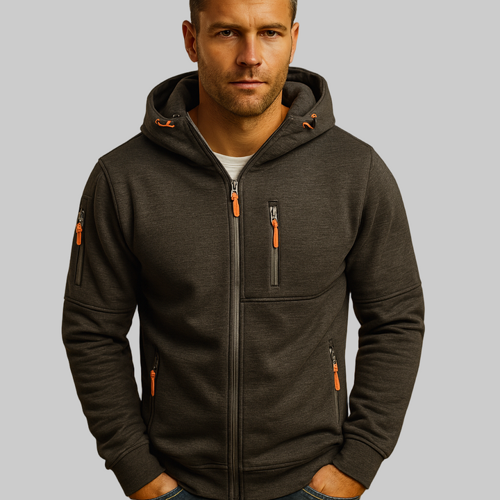 Heren hoodie met rits en capuchon | Bram