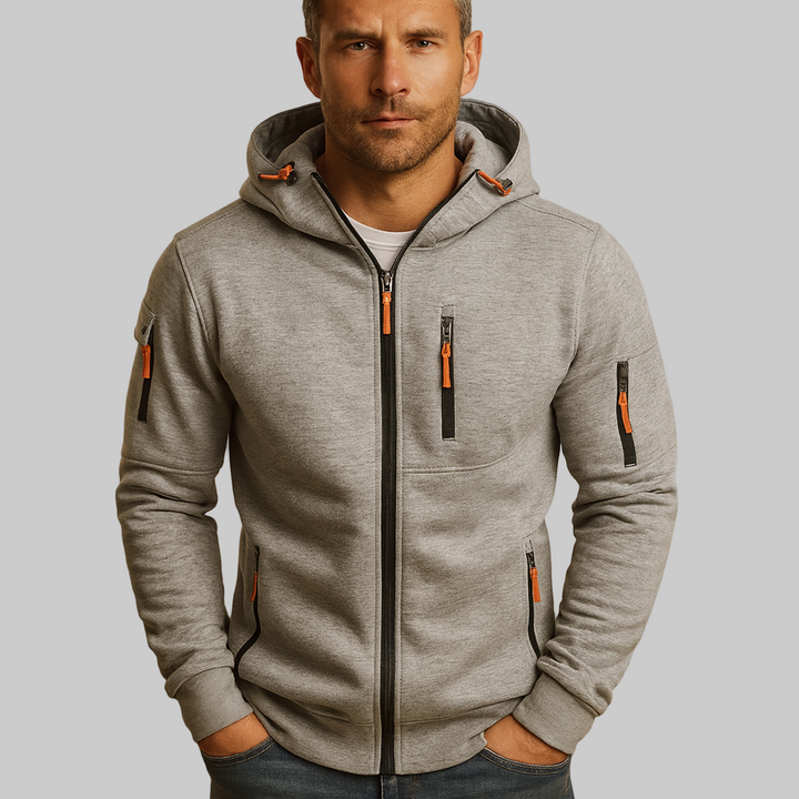 Heren hoodie met rits en capuchon | Bram