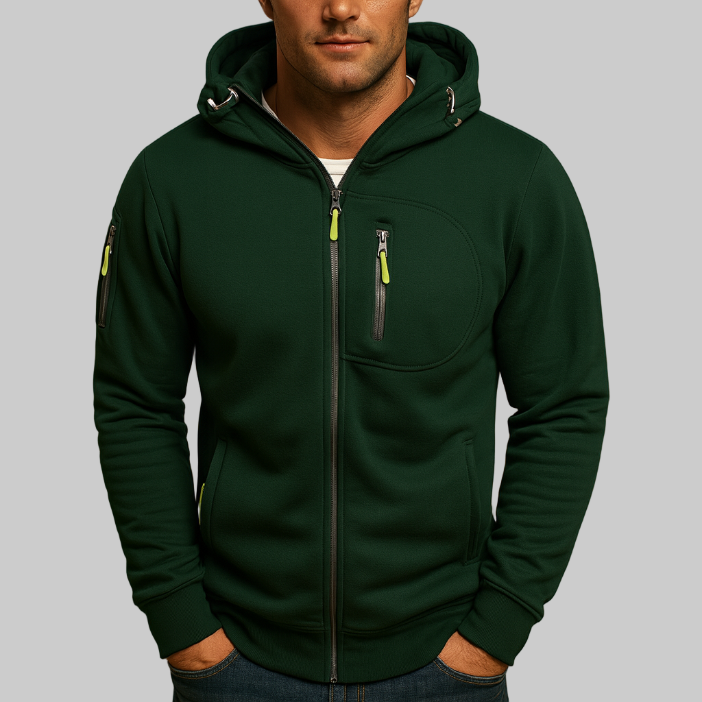 Heren hoodie met rits en capuchon | Bram