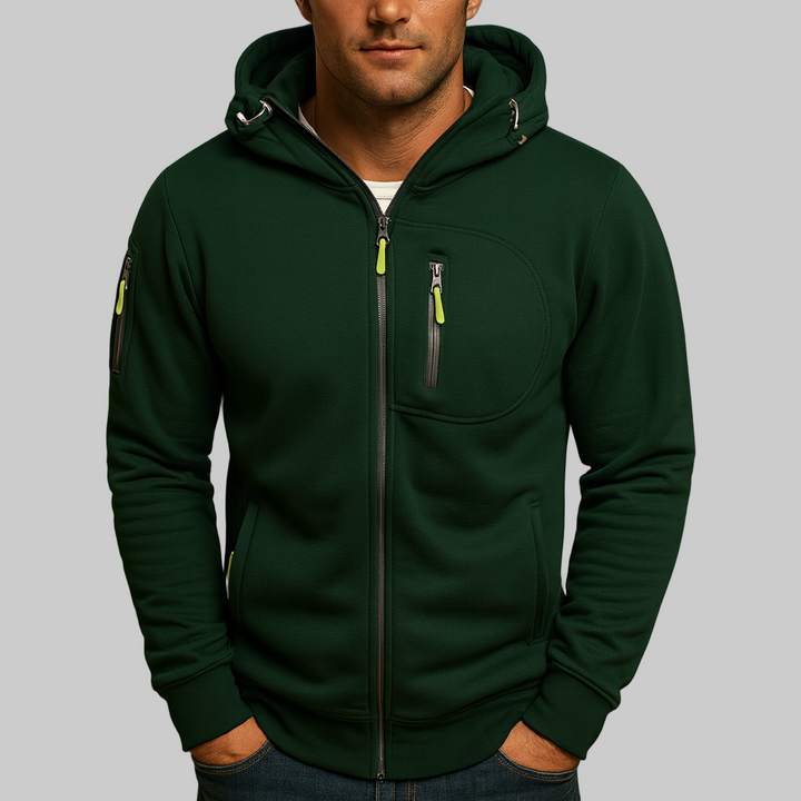 Heren hoodie met rits en capuchon | Bram